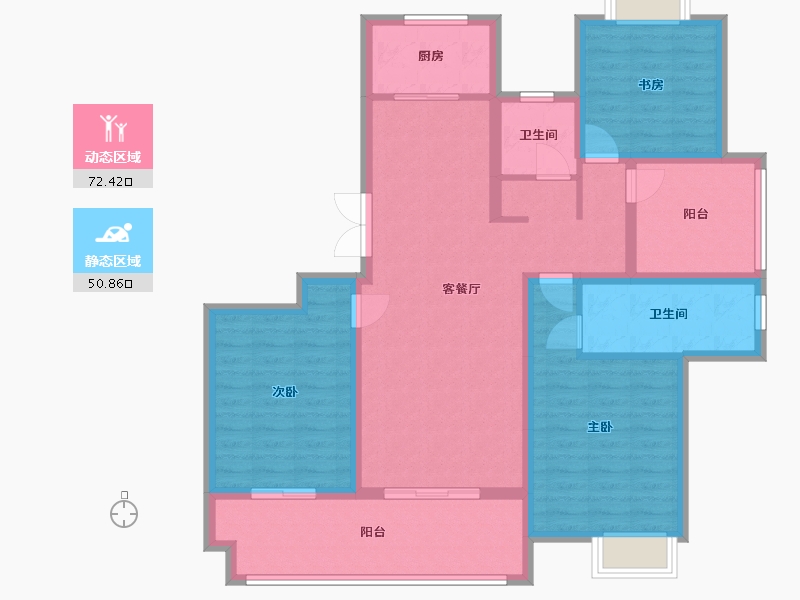 江苏省-常州市-梧桐香郡-107.66-户型库-动静分区