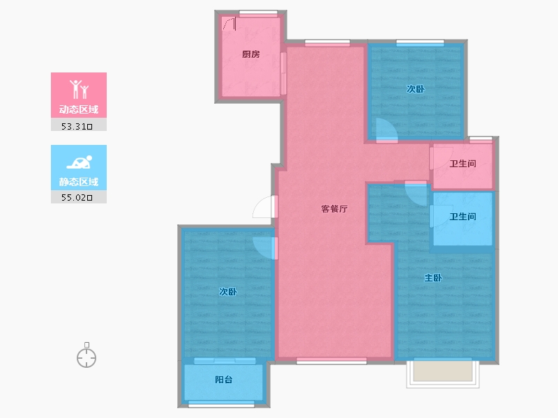 北京-北京市-昊天小区太-999.00-户型库-动静分区