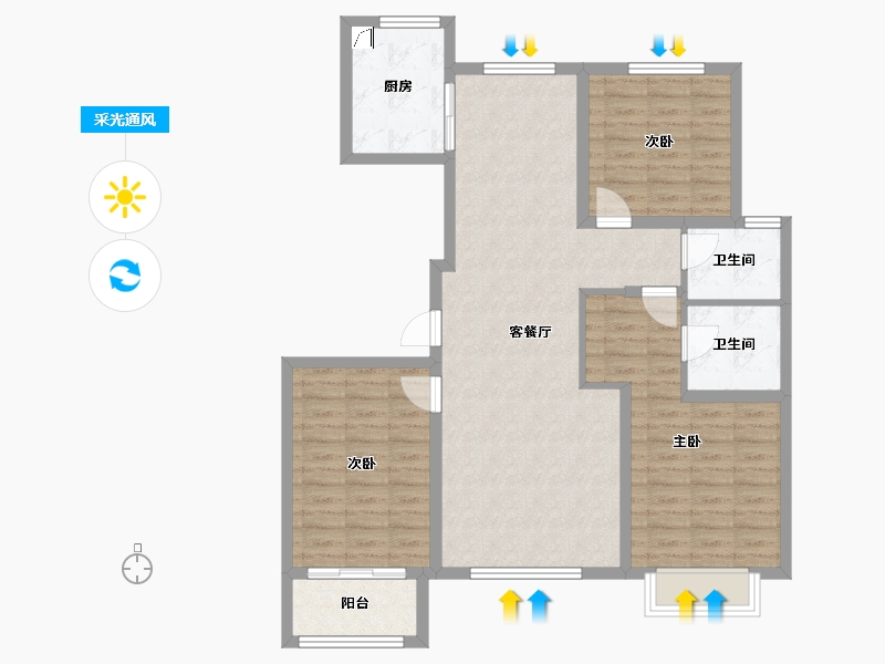 北京-北京市-昊天小区太-999.00-户型库-采光通风