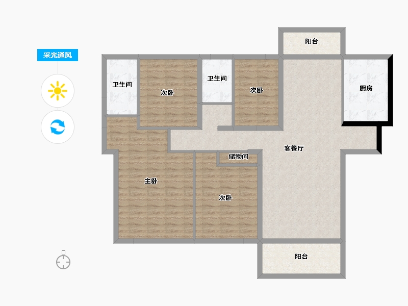 福建省-厦门市-阳塘安居小区-150.00-户型库-采光通风