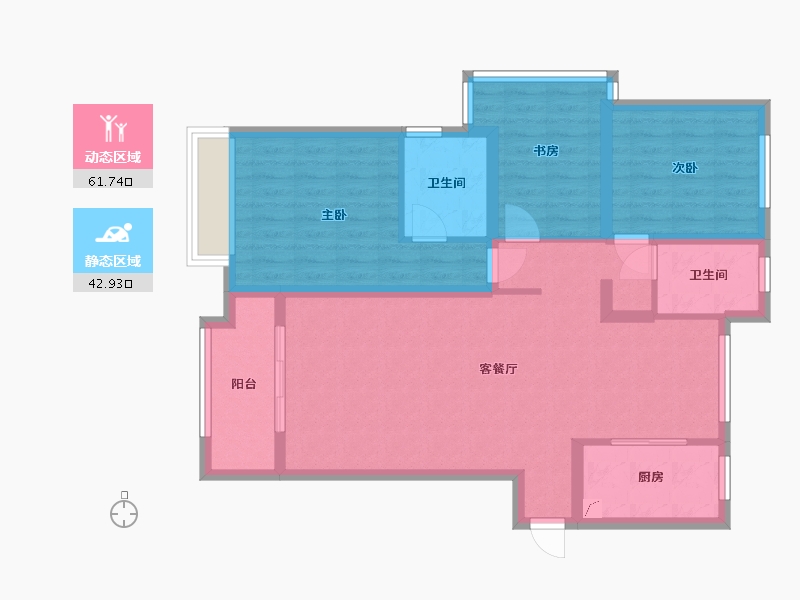 安徽省-蚌埠市-新威龙门悦府-103.11-户型库-动静分区