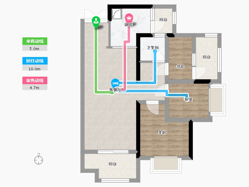 贵州省-贵阳市-吾悦广场-67.45-户型库-动静线