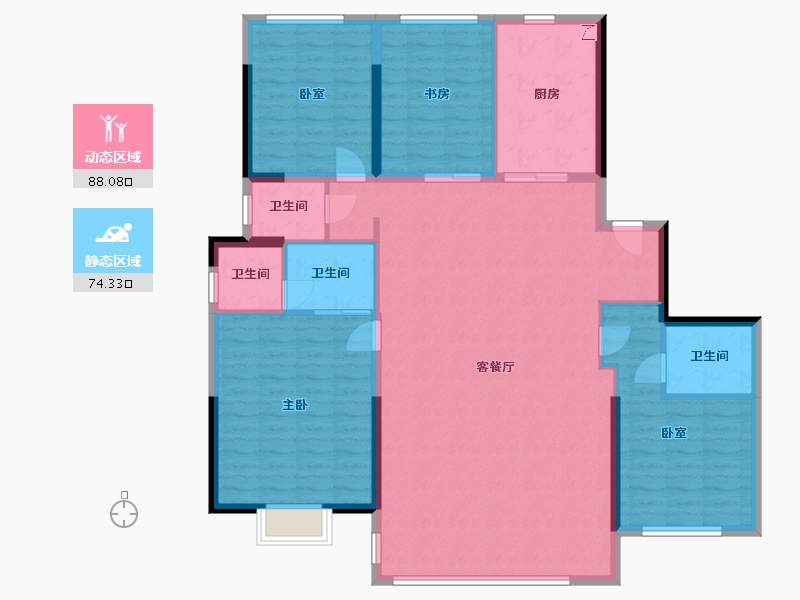 浙江省-宁波市-碧桂园紫阙台-149.85-户型库-动静分区