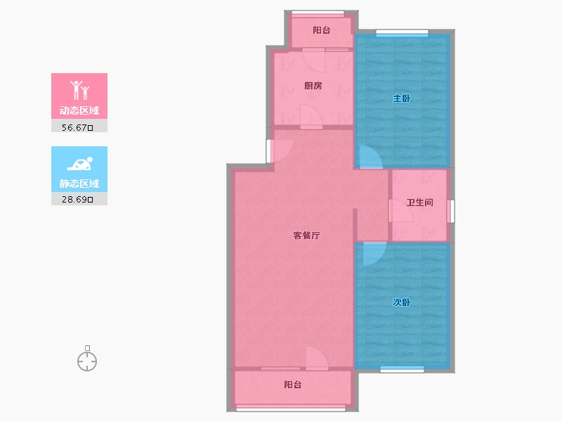 吉林省-长春市-万科惠斯勒小镇-77.60-户型库-动静分区