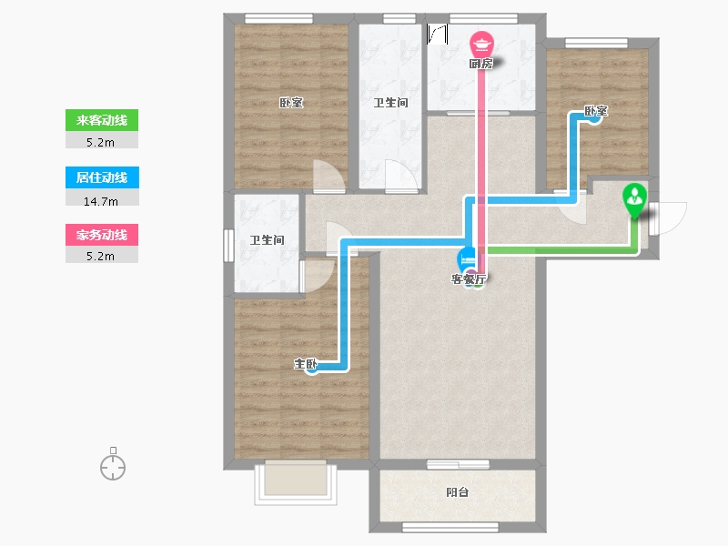 河南省-新乡市-四季城-99.39-户型库-动静线