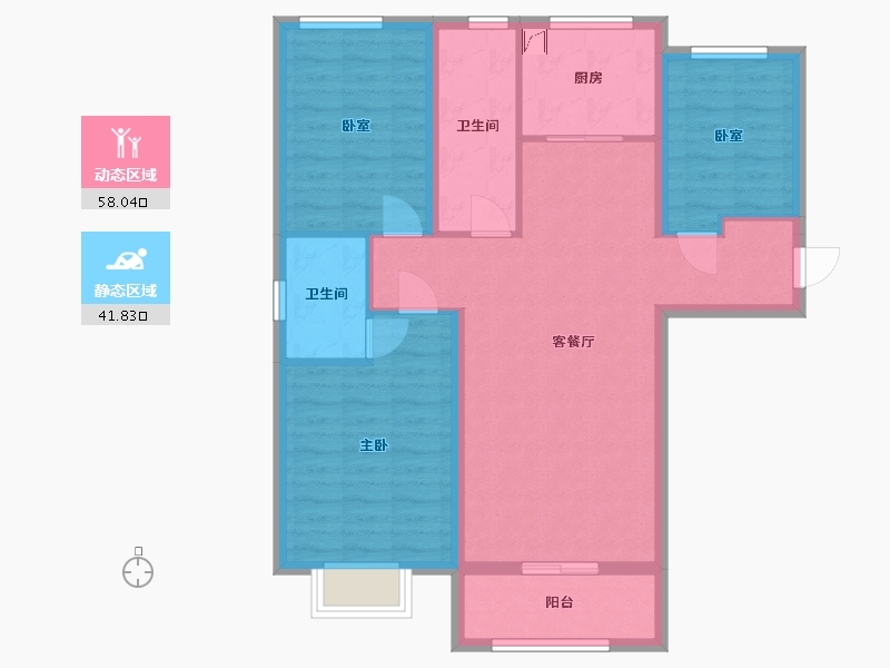 河南省-新乡市-四季城-99.39-户型库-动静分区