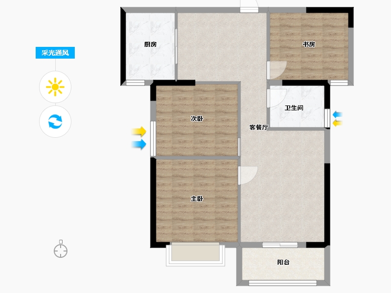 福建省-厦门市-阳塘安居小区-48.00-户型库-采光通风