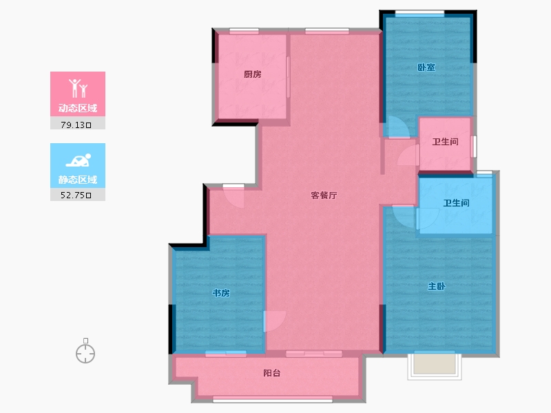 安徽省-阜阳市-华鸿鸿樾府-120.00-户型库-动静分区