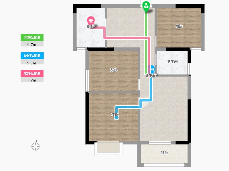 福建省-厦门市-阳塘安居小区-78.00-户型库-动静线