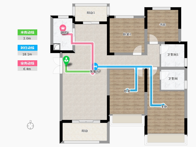 河南省-南阳市-建业龙悦城-118.00-户型库-动静线