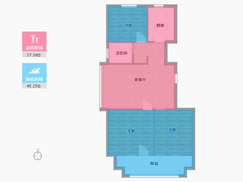 山东省-烟台市-中瑞城-75.00-户型库-动静分区