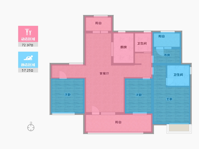 山东省-青岛市-保利云禧-115.00-户型库-动静分区