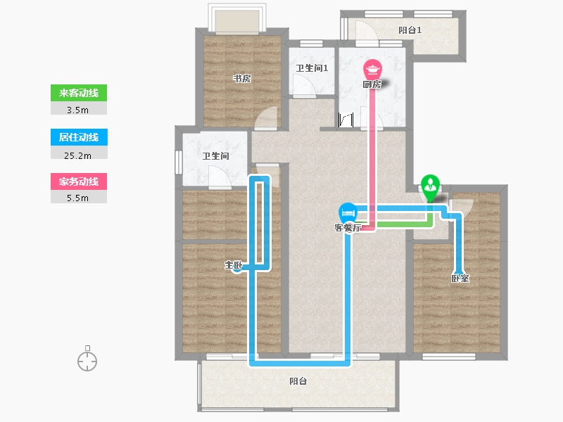 安徽省-阜阳市-华润阜阳中心-100.15-户型库-动静线