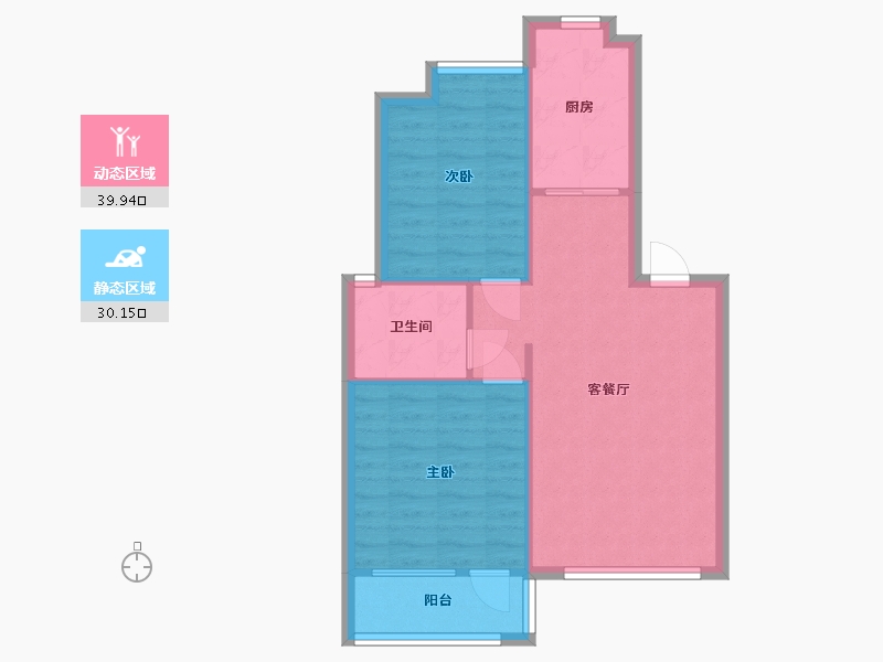 山东省-青岛市-海景绿洲-65.32-户型库-动静分区