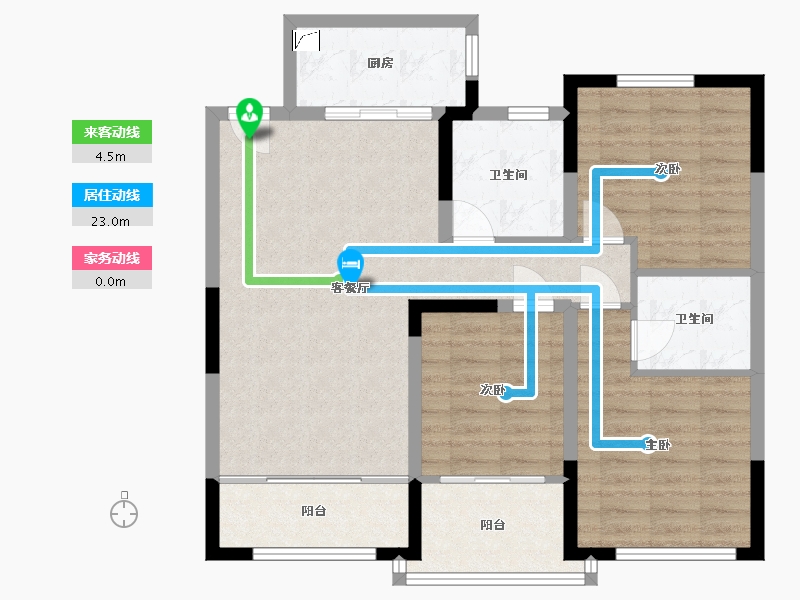 山东省-莱芜市-汇源首座-96.60-户型库-动静线