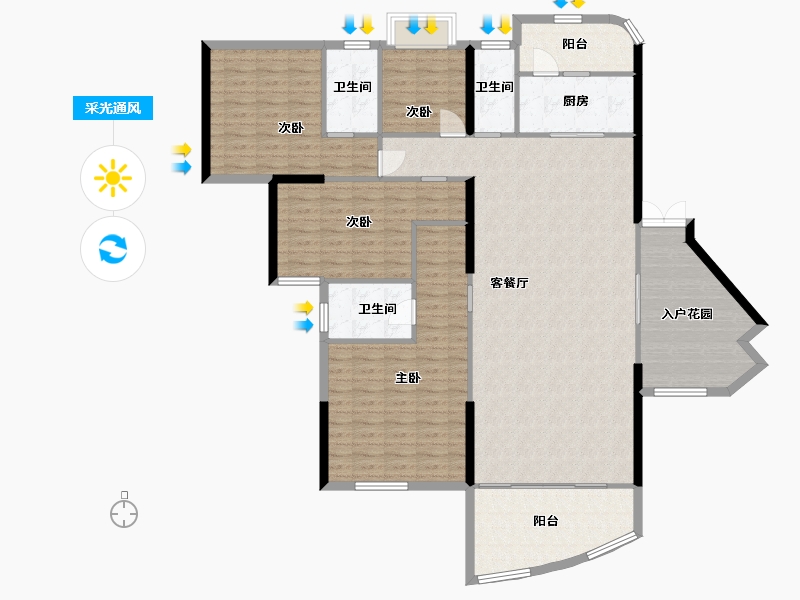 广东省-清远市-御水龙庭-160.00-户型库-采光通风