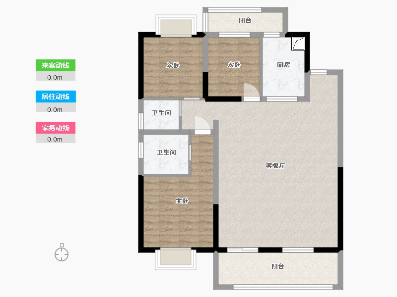 云南省-红河哈尼族彝族自治州-美景和府-128.00-户型库-动静线