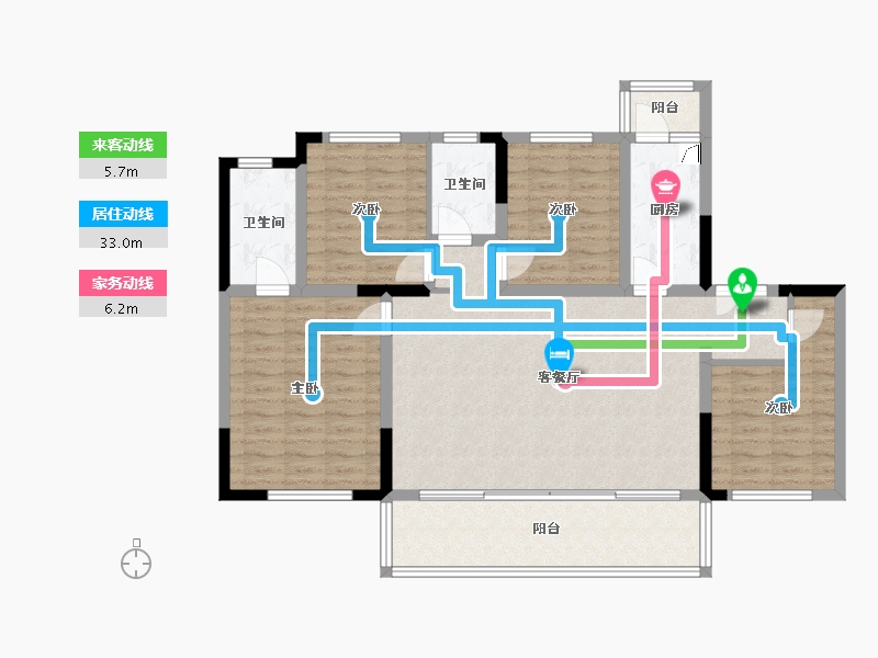 四川省-南充市-中央星座-104.40-户型库-动静线