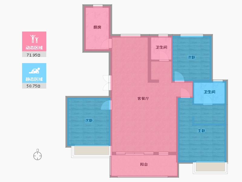 江苏省-徐州市-隐山观湖-111.00-户型库-动静分区