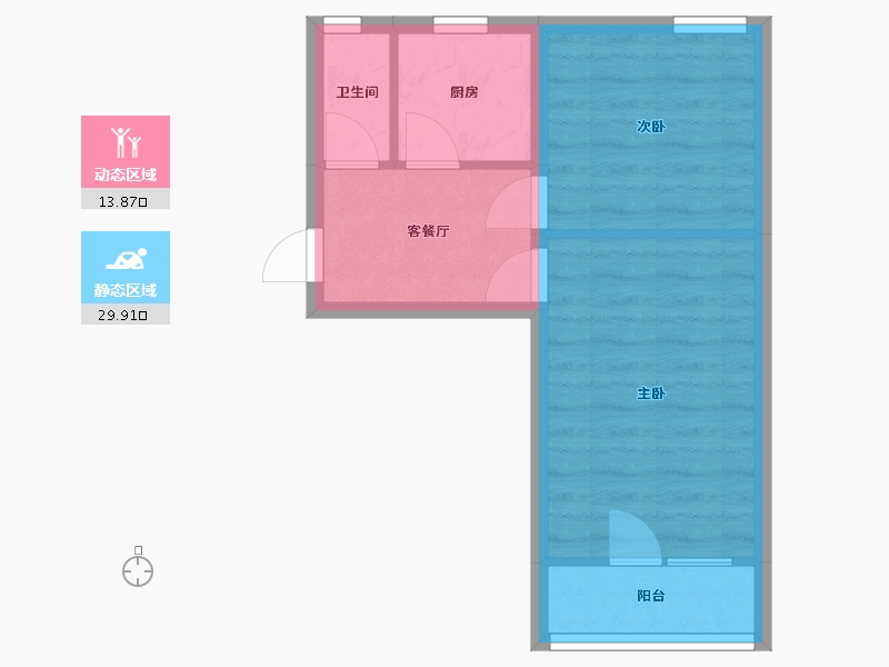 北京-北京市-呼家楼南里-37.90-户型库-动静分区