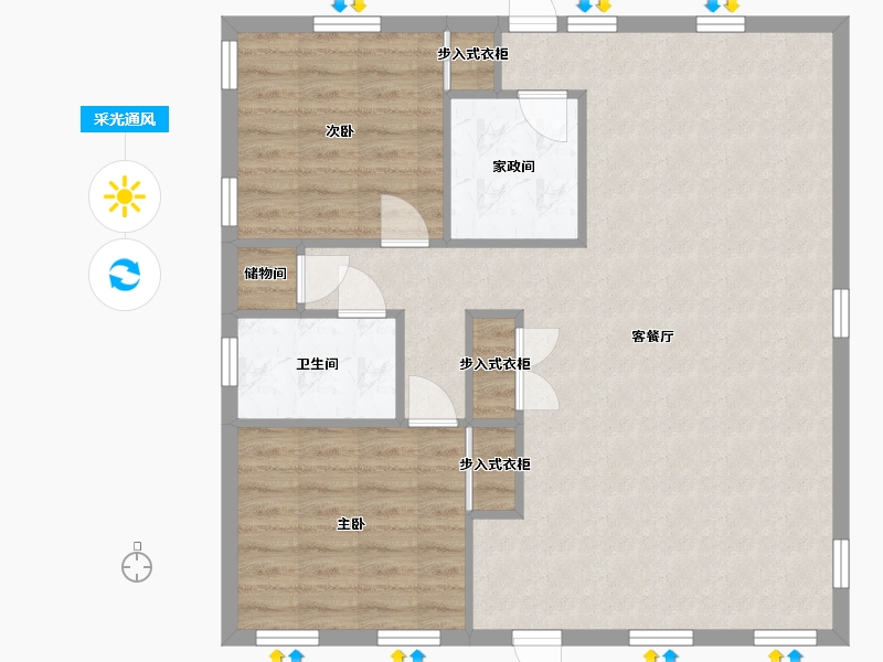 福建省-漳州市-福隆城-90.00-户型库-采光通风