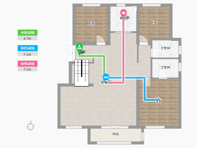 浙江省-温州市-鳌江馨园-107.00-户型库-动静线