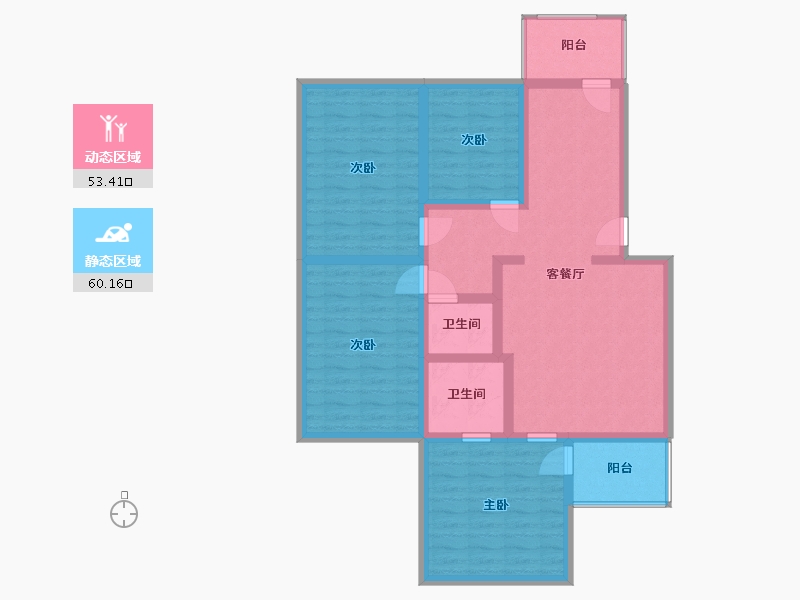 山西省-吕梁市-安居小区-103.65-户型库-动静分区