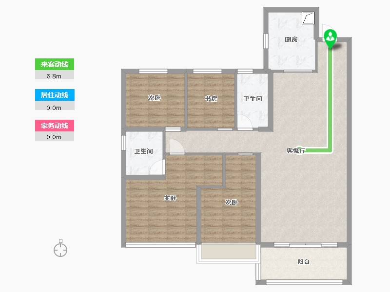 河南省-安阳市-碧桂园·天麓-113.00-户型库-动静线