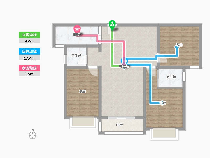 陕西省-宝鸡市-中元水韵尚品-129.00-户型库-动静线