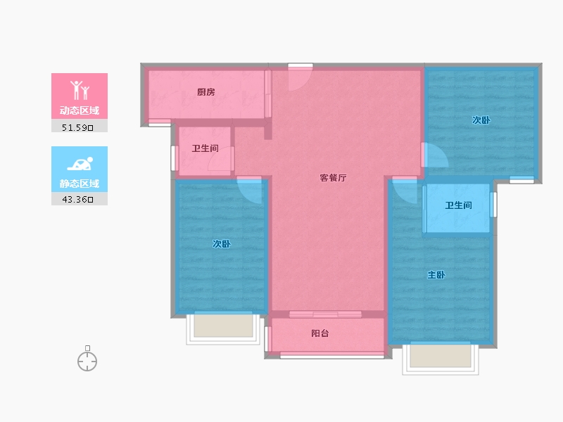 陕西省-宝鸡市-中元水韵尚品-129.00-户型库-动静分区