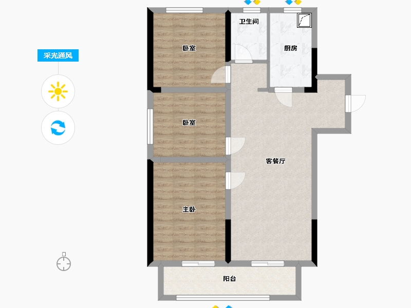 江西省-宜春市-华地公元-85.00-户型库-采光通风