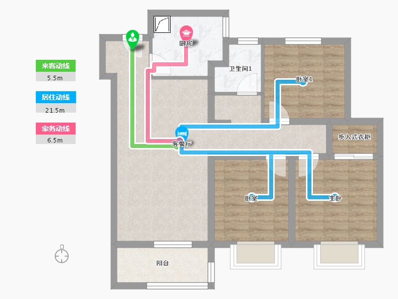 河北省-沧州市-新城悦隽风华-78.00-户型库-动静线