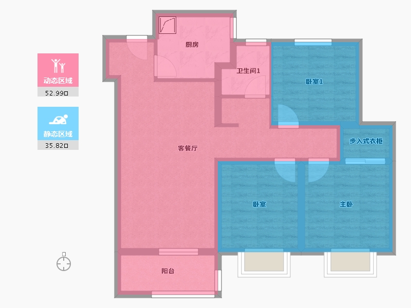 河北省-沧州市-新城悦隽风华-78.00-户型库-动静分区