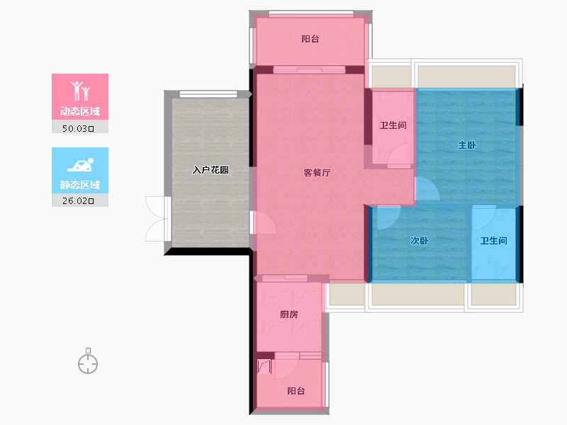 广东省-云浮市-祥顺筠粤豪苑-85.00-户型库-动静分区