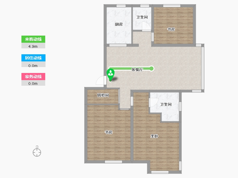 浙江省-嘉兴市-浅水湾-118.00-户型库-动静线