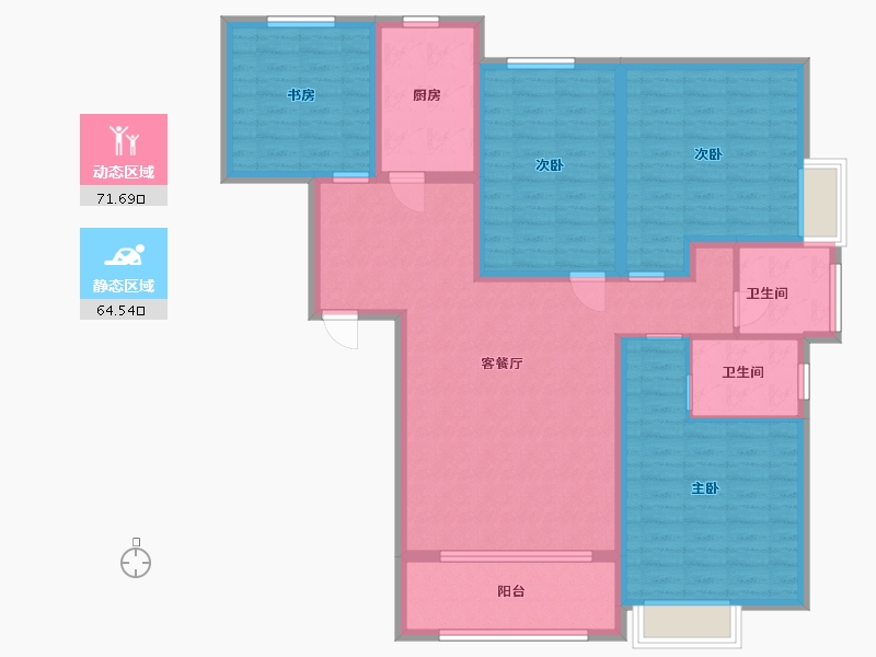 河南省-南阳市-金帝国际-122.30-户型库-动静分区