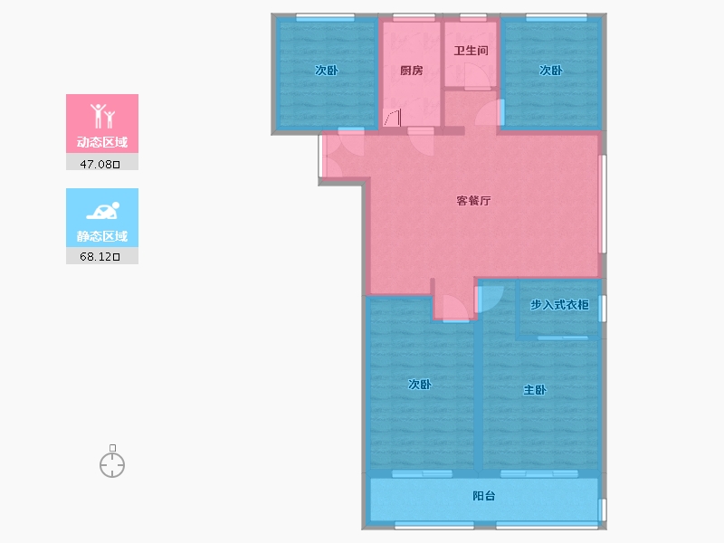 山东省-菏泽市-壹号学府-116.00-户型库-动静分区