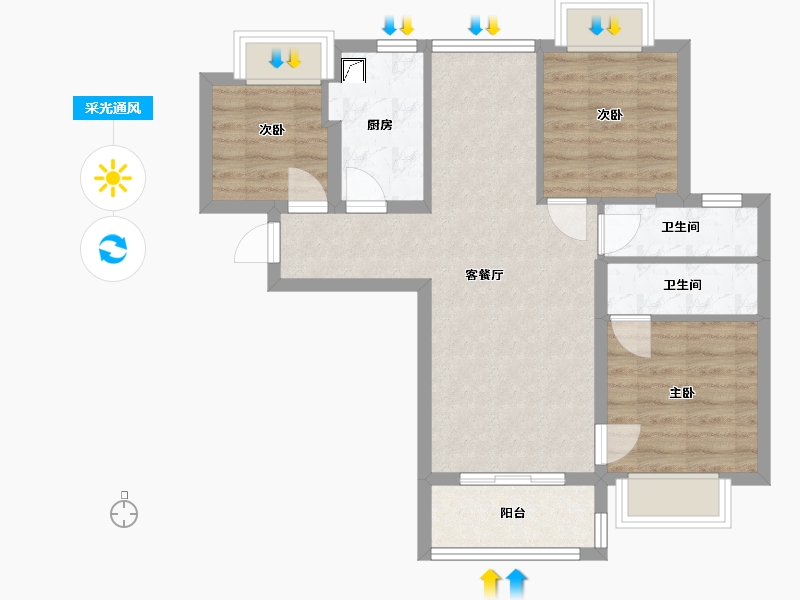 广东省-清远市-五洲世纪城-90.00-户型库-采光通风