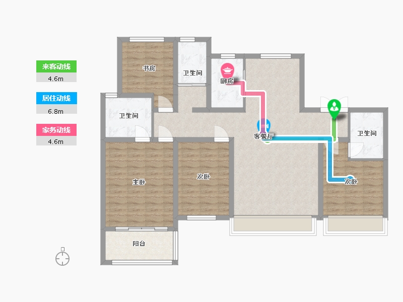 山西省-运城市-柳岸花都-136.00-户型库-动静线