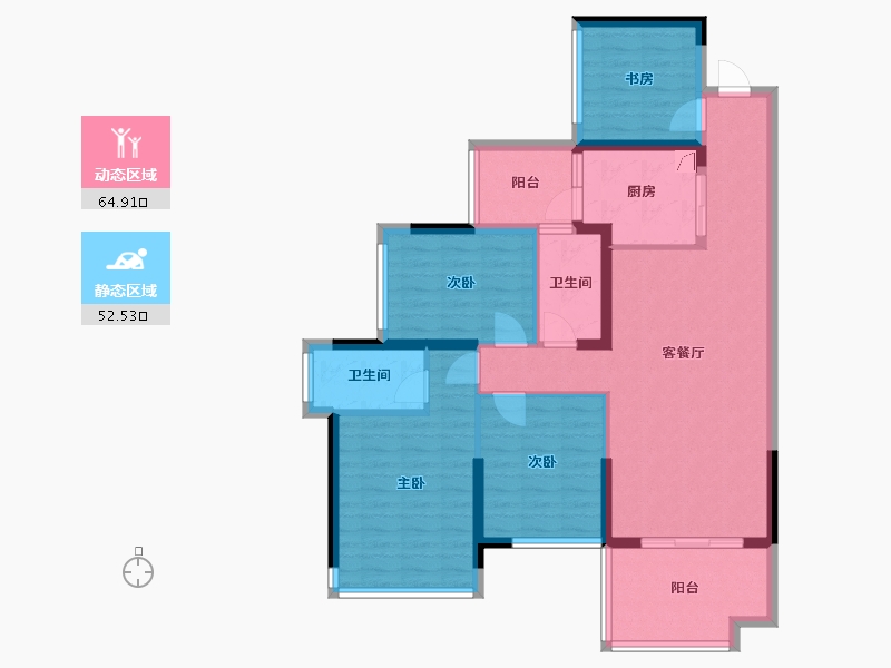 广东省-湛江市-公园一号-95.95-户型库-动静分区