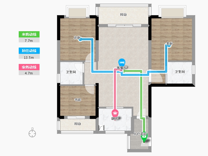 福建省-泉州市-安溪蓝溪缔景-93.00-户型库-动静线