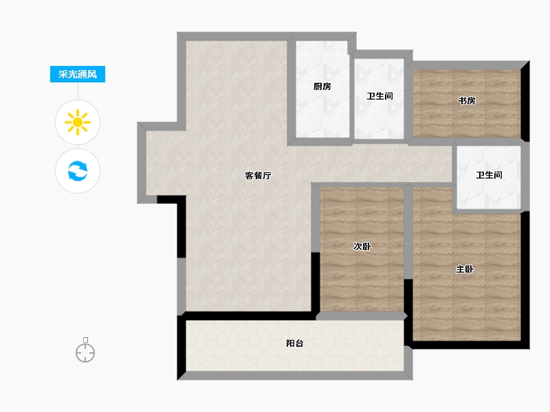 安徽省-铜陵市-金大地滟澜公馆-114.00-户型库-采光通风