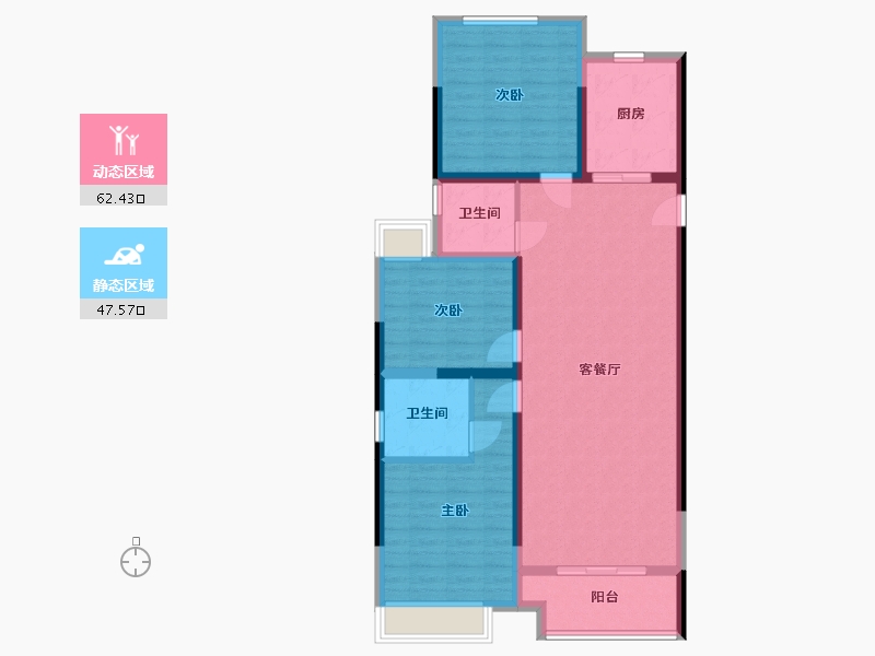 江苏省-苏州市-吴中西路880号-99.00-户型库-动静分区