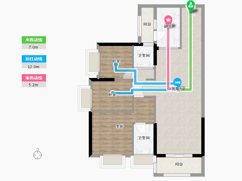 贵州省-贵阳市-西南上城-89.42-户型库-动静线