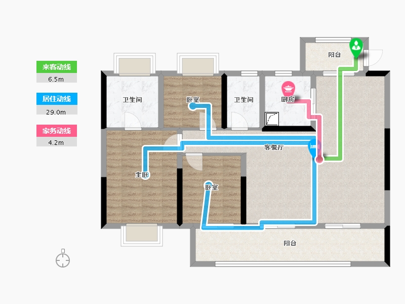 湖北省-孝感市-孝感碧桂园-119.00-户型库-动静线