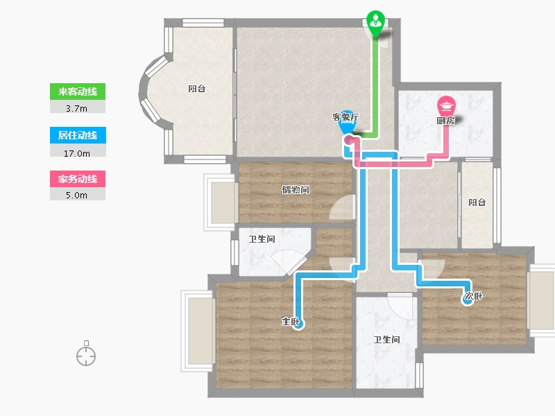 广东省-广州市-岭南新世界-99.00-户型库-动静线