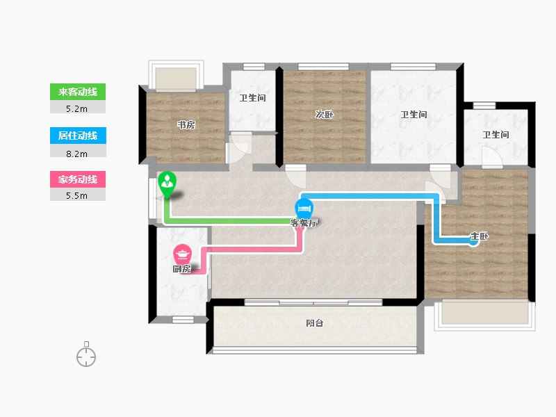 四川省-成都市-梵锦108-100.00-户型库-动静线