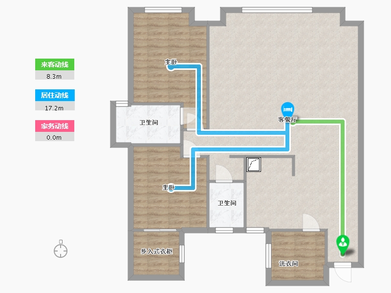 湖南省-长沙市-庄园心伽泊-98.00-户型库-动静线