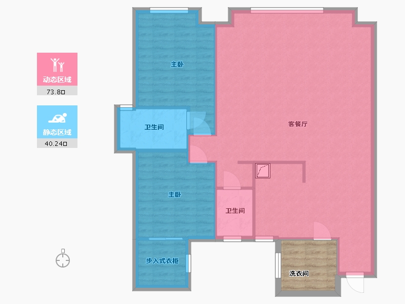 湖南省-长沙市-庄园心伽泊-98.00-户型库-动静分区