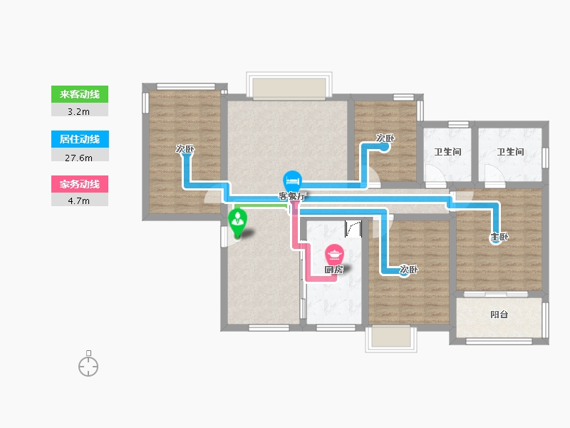 四川省-绵阳市-远太城3期-107.00-户型库-动静线